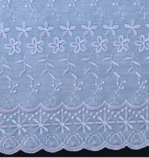 T/C ALLOVER EMBROIDERY FABRICS 42/43＂